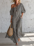 ATHLIFY amalfi stripes long dress